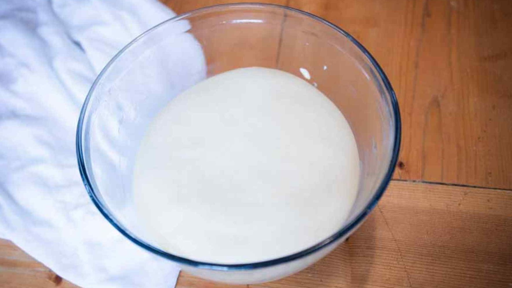 sourdough breadstick dough after it has bulk fermented