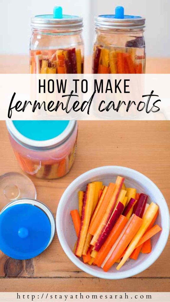 pinterest graphic for fermented carrots
