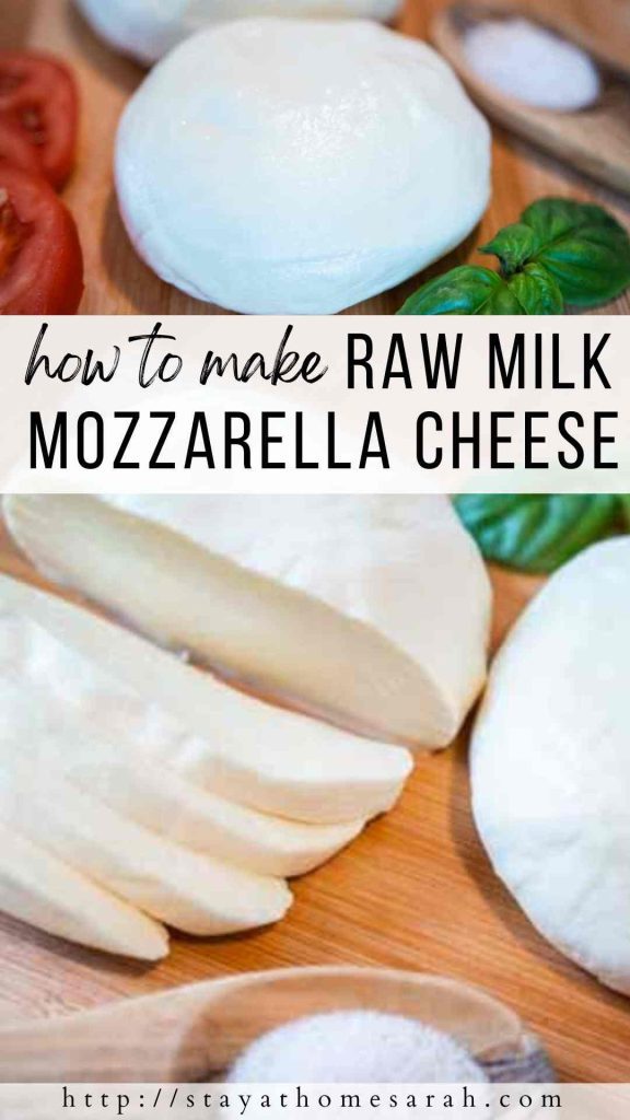 raw milk mozzarella cheese pinterest graphic