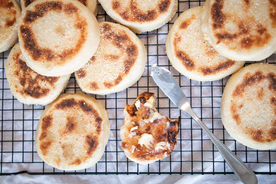 sourdough english muffins