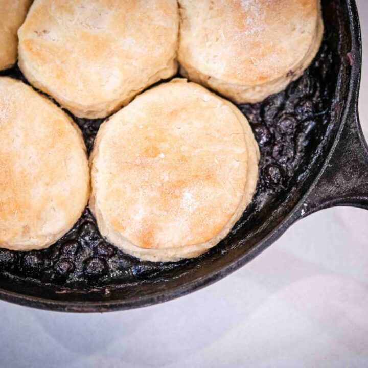 sourdough blueberry cobbler